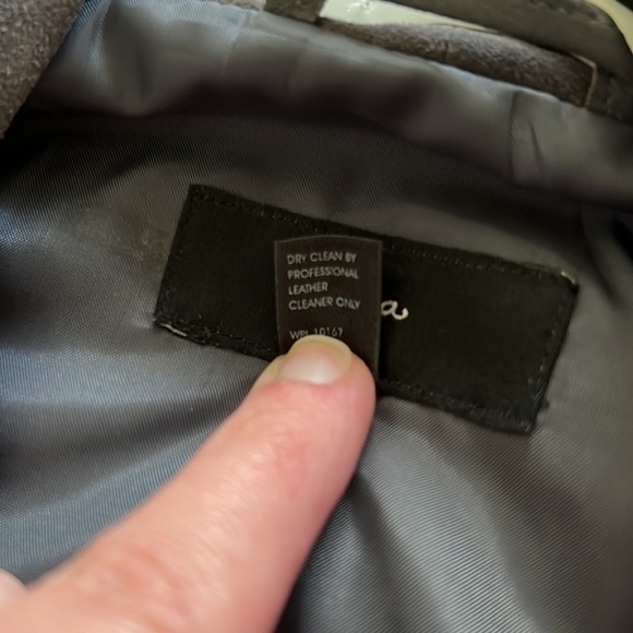 Aqua Faux Leather Moto Drape Jacket NWT Small Smoke Grey Waterfall Open Front - Picture 4 of 8